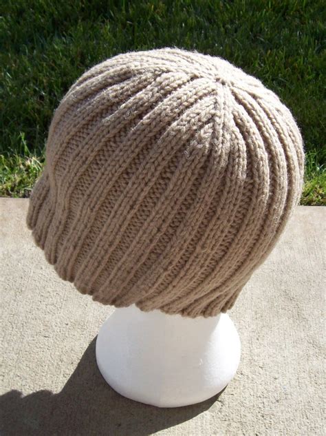 knitting ribbed hat pattern
