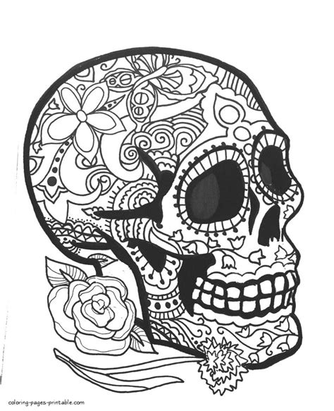 skull coloring pages  adults coloring pages printablecom
