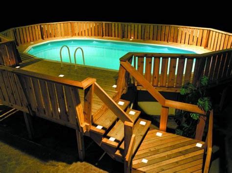 ground pool deck designs images  pinterest