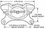 Dynapro Wilwood Single Calipers Mount Polished Caliper sketch template