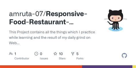 github amruta responsive food restaurant website  project