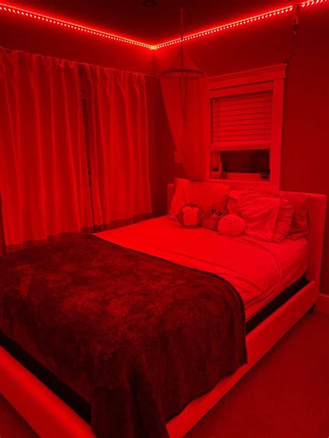 Led Lights Room Aesthetic Red Lights Bedroom Red Rooms Bedroom Red