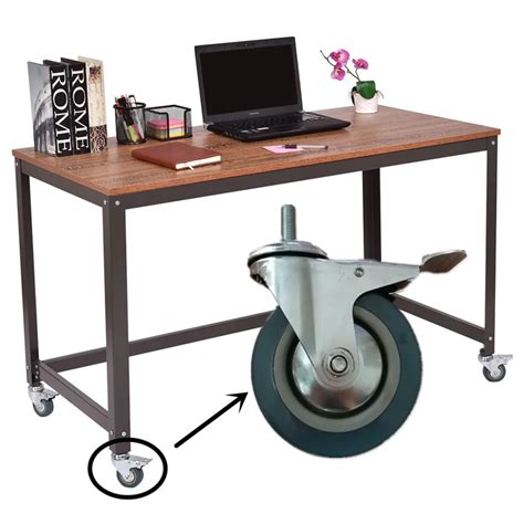 locking caster wheels book laptop desk computer table wheels