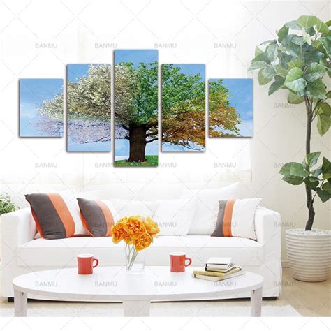 Four Seasons Tree Wall Canvas Painting Wall Art Picture