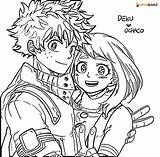 Uraraka Ochako Izuku Midoriya Ochaco Boku Tattoos Aniyuki sketch template