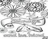 Teens Coloring Pages Courage Kind Printable sketch template