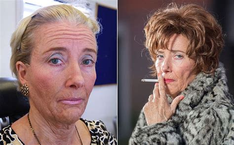 emma thompson 56 transformed into a 77 year old prostitute