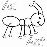 Ant Coloring Pages Ants Printable Kids Easy Color Insect Clipart Template Drawing Toddlers Print Book Clipartmag sketch template
