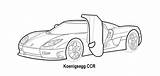 Koenigsegg Drawing Coloring Pages Sketch Template Ccr sketch template