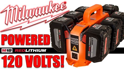 milwaukee  redlithium battery powered  inverter eliminates gas generators vcg construction