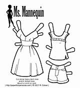 Mannequin Coloring Pages Ms Paper Fashion Color Drawing Getdrawings Getcolorings Personas Thin Archives Printable sketch template