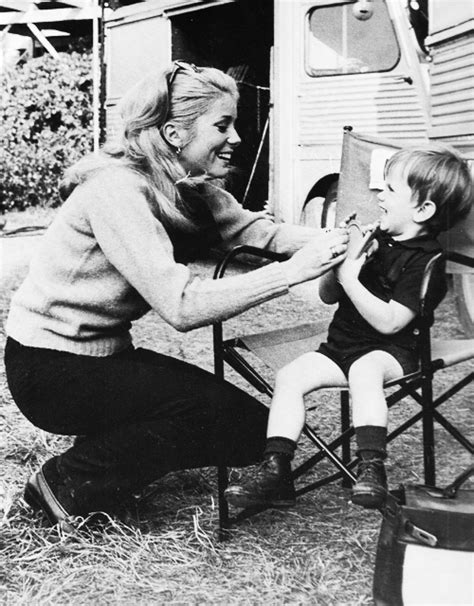 catherine deneuve and her son christian on the set of a matter of resistance 1965 Катрин