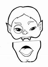 Halloween Coloring Mask Dracula Count sketch template
