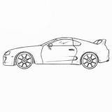 Supra Toyota Coloring Draw Pages sketch template