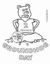 Groundhog Groundhogs Kids sketch template