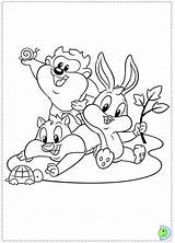 Tunes Looney Baby Coloring Dinokids Close Print sketch template