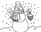 Coloring Snowman Muffs Ear Template sketch template