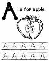 Apple Coloring Pages Letter Printable Apples Sheets Writing Practice Worksheet Packet Worksheets Pie Preschool Abc School Letters Kids Tracing Color sketch template