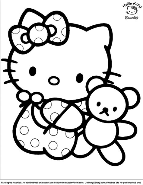 kitty coloring picture