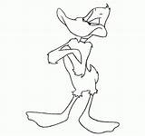 Daffy Looney Tunes Draw Duffy Tune Coloringhome sketch template