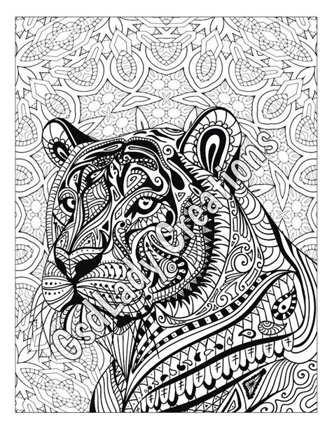 printable tiger coloring pages  adults dejanato