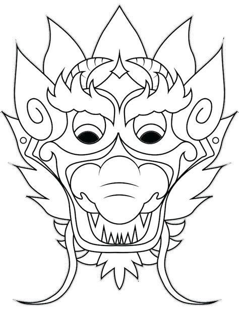 dragon face coloring page  getcoloringscom  printable