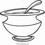 Suppe Minestrone Disegno Lebensmittel Speisen Alimenti Trinken Malvorlage Ausmalen Kategorien sketch template
