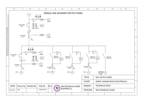 omtechguide electrical single  diagram electrical panel