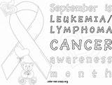 Coloring Cancer Pages Awareness Color September Crazy sketch template