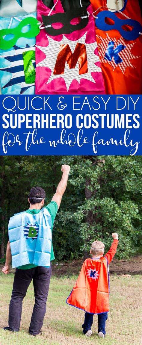 easy diy superhero costume ideas   entire family play party plan