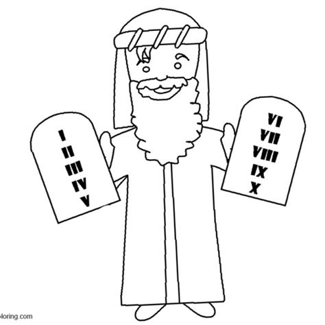 tablets  stone ten commandments coloring pages  printable