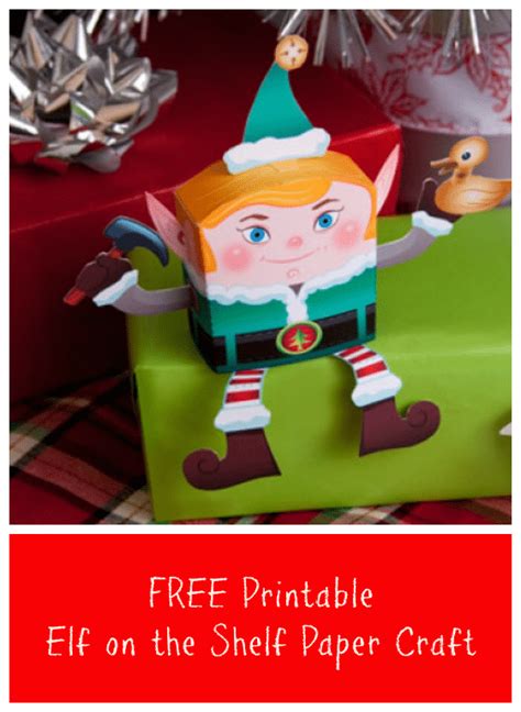 printable elf   shelf paper craft jinxy kids
