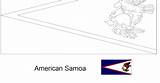 American Coloring Samoa Flag sketch template