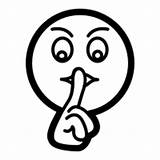 Emoji Quiet Silent Mute Emoticon Icon Stop Icons Vector Emojis sketch template