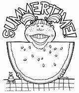Watermelon Wassermelone Summertime Ausmalbilder Colouring Drawing sketch template