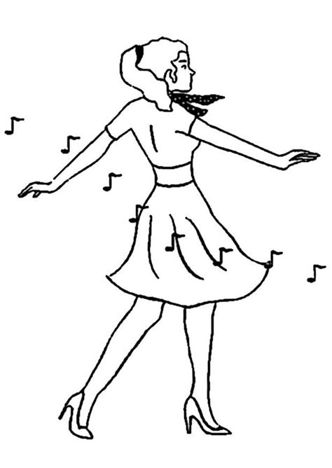 coloring page dancing girl  printable coloring pages img