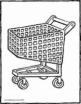 Shopping Coloring Cart Pages Getcolorings Trolley Print Color sketch template