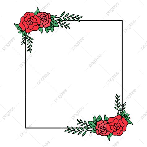 Gambar Bingkai Bunga Mawar Merah Bingkai Bunga Mawar Indah Bingkai