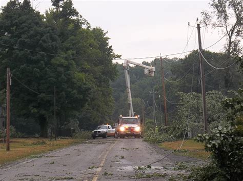 power outage fallen trees  overnight weather