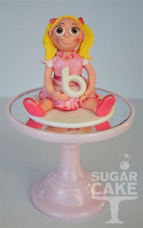 girl cake topper decorated cake  cherrycake cakesdecor