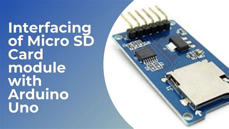 interfacing  micro sd card module  arduino uno youtube