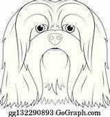 Lhasa Apso Clip Vector Dog Cartoon Coloring Easy Gograph Royalty Isolated Illustration Background sketch template