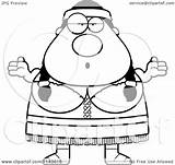 Chubby Shrugging Cartoon Thoman Cory Outlined sketch template