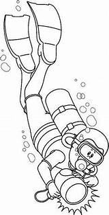 Scuba Diving Sea Diver Coloring Pages Deep Under Vbs Printable Kids Dibujos Buzo Ocean Para Print Fieltro Clip Submerged Oficios sketch template