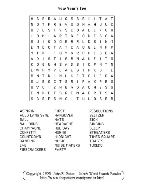 years eve word search search results calendar