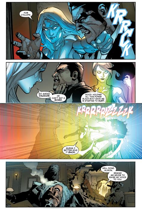 emma frost and dazzler takes down black bolt ivx