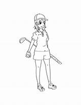Coloring Golf Pages Sports Printable Womens Women Onlinecoloringpages sketch template