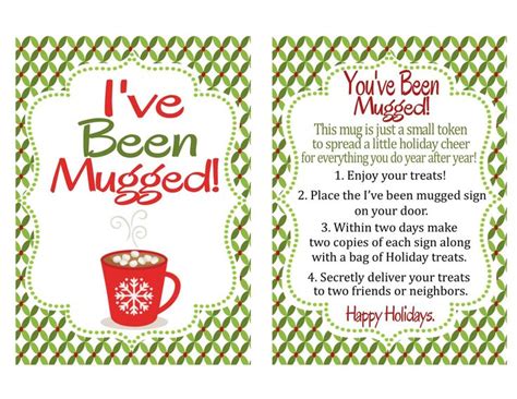 youve  mugged printable instructions sign  etsy youve