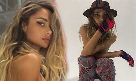 justin bieber s ex sahara ray goes topless in an edgy