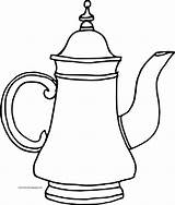 Coloring Teapot Tall Wecoloringpage Pages sketch template